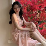 【SHOPLIST限定】甘い雰囲気で不規則デザイン感スリングワンピース | 17kg | 詳細画像6 