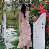 【SHOPLIST限定】甘い雰囲気で不規則デザイン感スリングワンピース | 17kg | 詳細画像8 