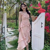 【SHOPLIST限定】甘い雰囲気で不規則デザイン感スリングワンピース | 17kg | 詳細画像9 