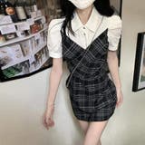 【SHOPLIST限定】シャツカラーパネルフェイクツーピースワンピース | 17kg | 詳細画像5