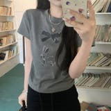 【SHOPLIST限定】ラウンドネックリボン＆うさぎロゴTシャツ | 17kg | 詳細画像2 