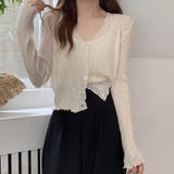 韓国風ミニマリズムVネックラッフルサンスクリーンカーディガン | 17kg | 詳細画像14