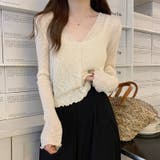 ベージュ | 韓国風ミニマリズムVネックラッフルサンスクリーンカーディガン | 17kg