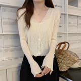 韓国風ミニマリズムVネックラッフルサンスクリーンカーディガン | 17kg | 詳細画像18