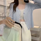 韓国風ミニマリズムVネックラッフルサンスクリーンカーディガン | 17kg | 詳細画像2