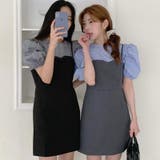 【SHOPLIST限定】韓国風パフスリーブシャツ＆キャミワンピース セット | 17kg | 詳細画像12 