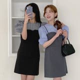 【SHOPLIST限定】韓国風パフスリーブシャツ＆キャミワンピース セット | 17kg | 詳細画像13 