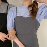 【SHOPLIST限定】韓国風パフスリーブシャツ＆キャミワンピース セット | 17kg | 詳細画像17 