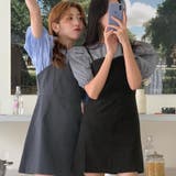 【SHOPLIST限定】韓国風パフスリーブシャツ＆キャミワンピース セット | 17kg | 詳細画像6 