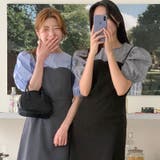 【SHOPLIST限定】韓国風パフスリーブシャツ＆キャミワンピース セット | 17kg | 詳細画像9 