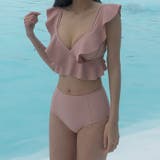 【SHOPLIST限定】スウィートフリルカラーストライプスプリット水着 | 17kg | 詳細画像9