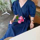 ハート型ボタンVネックパフスリーブデザインセンス気質なワンピース | 17kg | 詳細画像18 