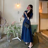 ハート型ボタンVネックパフスリーブデザインセンス気質なワンピース | 17kg | 詳細画像20 