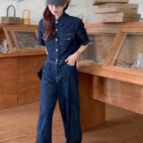 独特なヴィンテージ感を演出。半袖シャツとワイドレッグのデニム セットアップ | 17kg | 詳細画像11