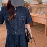 独特なヴィンテージ感を演出。半袖シャツとワイドレッグのデニム セットアップ | 17kg | 詳細画像12