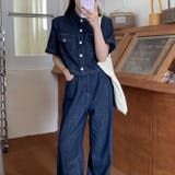 独特なヴィンテージ感を演出。半袖シャツとワイドレッグのデニム セットアップ | 17kg | 詳細画像13
