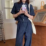 独特なヴィンテージ感を演出。半袖シャツとワイドレッグのデニム セットアップ | 17kg | 詳細画像15