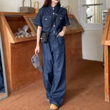 独特なヴィンテージ感を演出。半袖シャツとワイドレッグのデニム セットアップ | 17kg | 詳細画像1