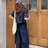 独特なヴィンテージ感を演出。半袖シャツとワイドレッグのデニム セットアップ | 17kg | 詳細画像5