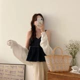 柔らかく優しい雰囲気が漂うVネックデニムキャミソールトップス | 17kg | 詳細画像9 