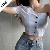 【SHOPLIST限定】オシャレな不規則デザイン系オフショルダーブラウス | 17kg | 詳細画像1 