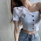 【SHOPLIST限定】オシャレな不規則デザイン系オフショルダーブラウス | 17kg | 詳細画像12 