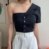 【SHOPLIST限定】オシャレな不規則デザイン系オフショルダーブラウス | 17kg | 詳細画像9 