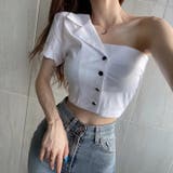 【SHOPLIST限定】オシャレな不規則デザイン系オフショルダーブラウス | 17kg | 詳細画像7 
