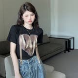 【SHOPLIST限定】デザイン感ハート柄リボンバーサタイルTシャツ | 17kg | 詳細画像13 