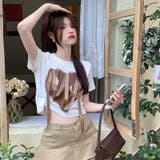 【SHOPLIST限定】デザイン感ハート柄リボンバーサタイルTシャツ | 17kg | 詳細画像6 
