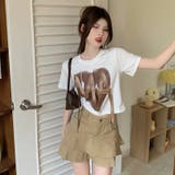 【SHOPLIST限定】デザイン感ハート柄リボンバーサタイルTシャツ | 17kg | 詳細画像8 