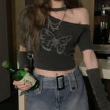 【SHOPLIST限定】バタフライヴァンテージ蝶々プリントスリーブ付きTシャツ | 17kg | 詳細画像11 