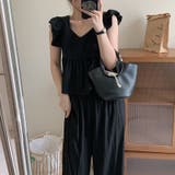 フライングスリーブブラウス＆ハイウエストワイドパンツ セットアップ | 17kg | 詳細画像14 