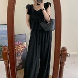 フライングスリーブブラウス＆ハイウエストワイドパンツ セットアップ | 17kg | 詳細画像19 