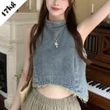 【SHOPLIST限定】ヴァンテージレトロタッセルウェストデニムノースリーブトッ… | 17kg | 詳細画像1 