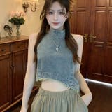【SHOPLIST限定】ヴァンテージレトロタッセルウェストデニムノースリーブトッ… | 17kg | 詳細画像13 