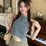 【SHOPLIST限定】ヴァンテージレトロタッセルウェストデニムノースリーブトッ… | 17kg | 詳細画像3 
