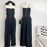 【SHOPLIST限定】カジュアルレトロオールインワンデニムワイドパンツ | 17kg | 詳細画像4