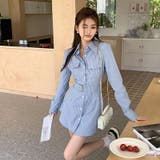 【SHOPLIST限定】女性らしいストライプウェストベルト付きワンピース | 17kg | 詳細画像17 