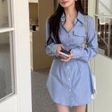 【SHOPLIST限定】女性らしいストライプウェストベルト付きワンピース | 17kg | 詳細画像18 