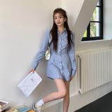 【SHOPLIST限定】女性らしいストライプウェストベルト付きワンピース | 17kg | 詳細画像6 