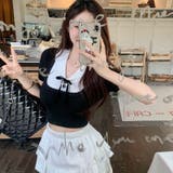 【SHOPLIST限定】女性らしいプレッピードールカラーリボンニットTシャツ | 17kg | 詳細画像6 