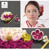 髪飾り 成人式 つまみ細工 赤 成人式 花 コーム かんざし | SOUBIEN | 詳細画像5 