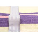 半幅帯 浴衣 小紋 夏着物 ベージュ系 しじら織り 縞 半巾帯 細帯 | SOUBIEN | 詳細画像2 