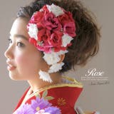髪飾り 成人式 赤 花 フラワー ビジュー 振袖向け ヘアアクセサリー | SOUBIEN | 詳細画像1 
