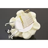 つまみ細工 コーム 成人式 振袖 梅 白 正絹 髪留め ヘアアクセサリー | SOUBIEN | 詳細画像5 