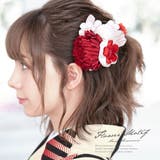髪飾り 2点セット 赤系 | SOUBIEN | 詳細画像1 