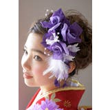 髪飾り2点セット 紫 バラ | SOUBIEN | 詳細画像2