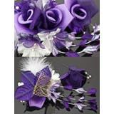 髪飾り2点セット 紫 バラ | SOUBIEN | 詳細画像4