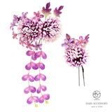 髪飾り2点セット 成人式 振袖 卒業式 袴 ボルドー 菊 花 ブラ | SOUBIEN | 詳細画像1 